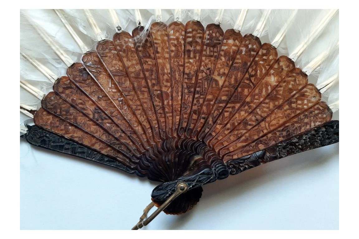 Chinese feather, late 19th century fan