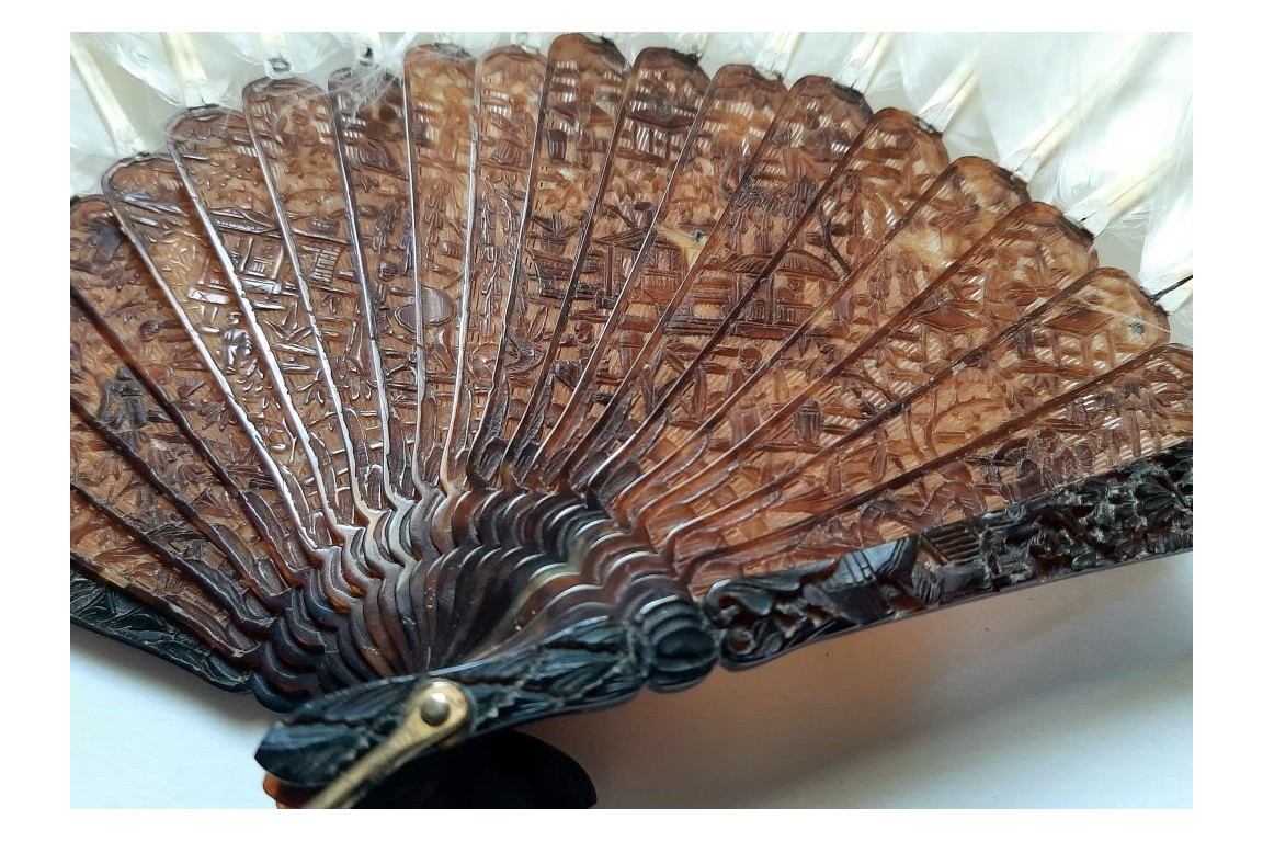 Chinese feather, late 19th century fan