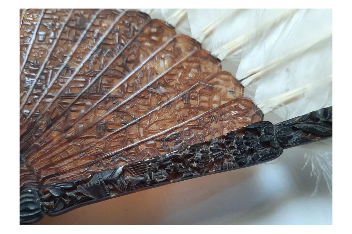 Chinese feather, late 19th century fan