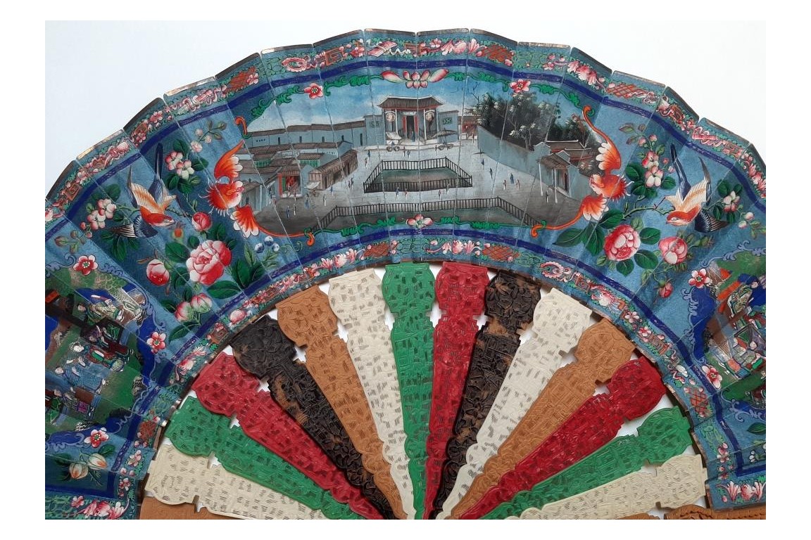 At the mandarin palace, middle 19th century fan