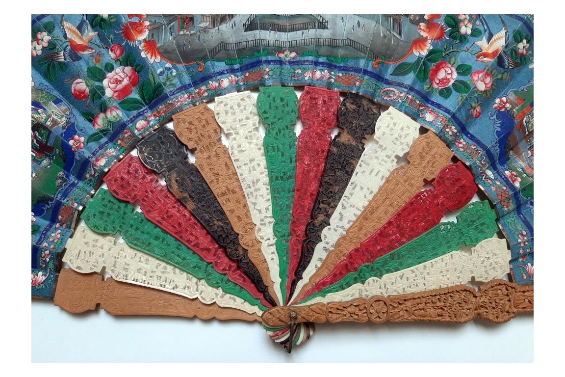 At the mandarin palace, middle 19th century fan