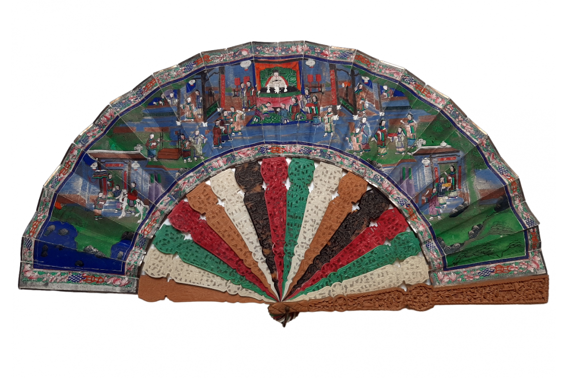 At the mandarin palace, middle 19th century fan