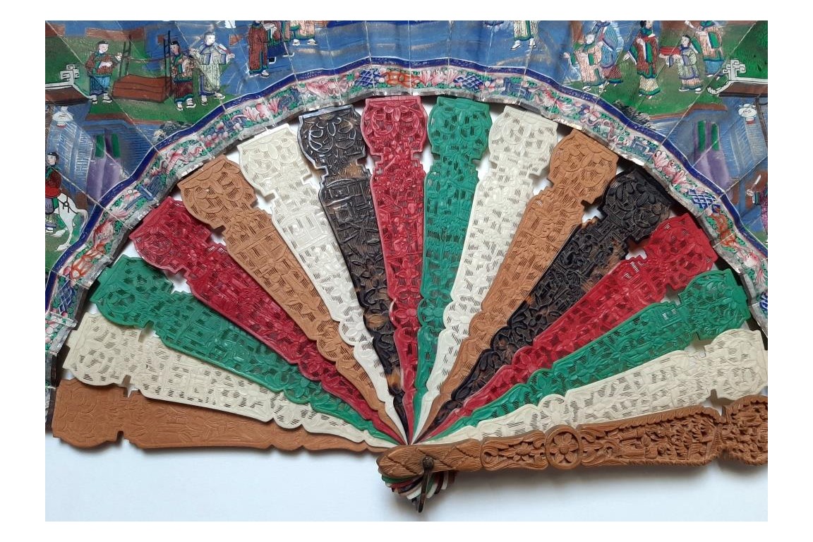 At the mandarin palace, middle 19th century fan