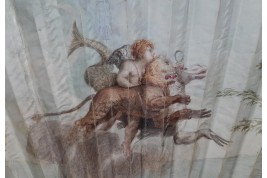 Les noces de Cupidon et Psyché d'après Raphael, éventail vers 1750