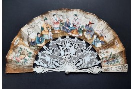 Chinoiserie et arts, éventail vers 1780