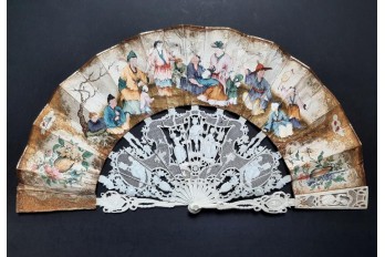 Chinoiserie et arts, fan circa 1780