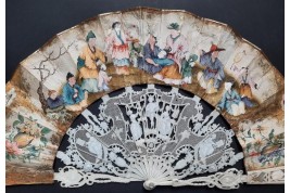 Chinoiserie et arts, éventail vers 1780