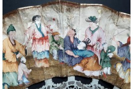 Chinoiserie et arts, éventail vers 1780