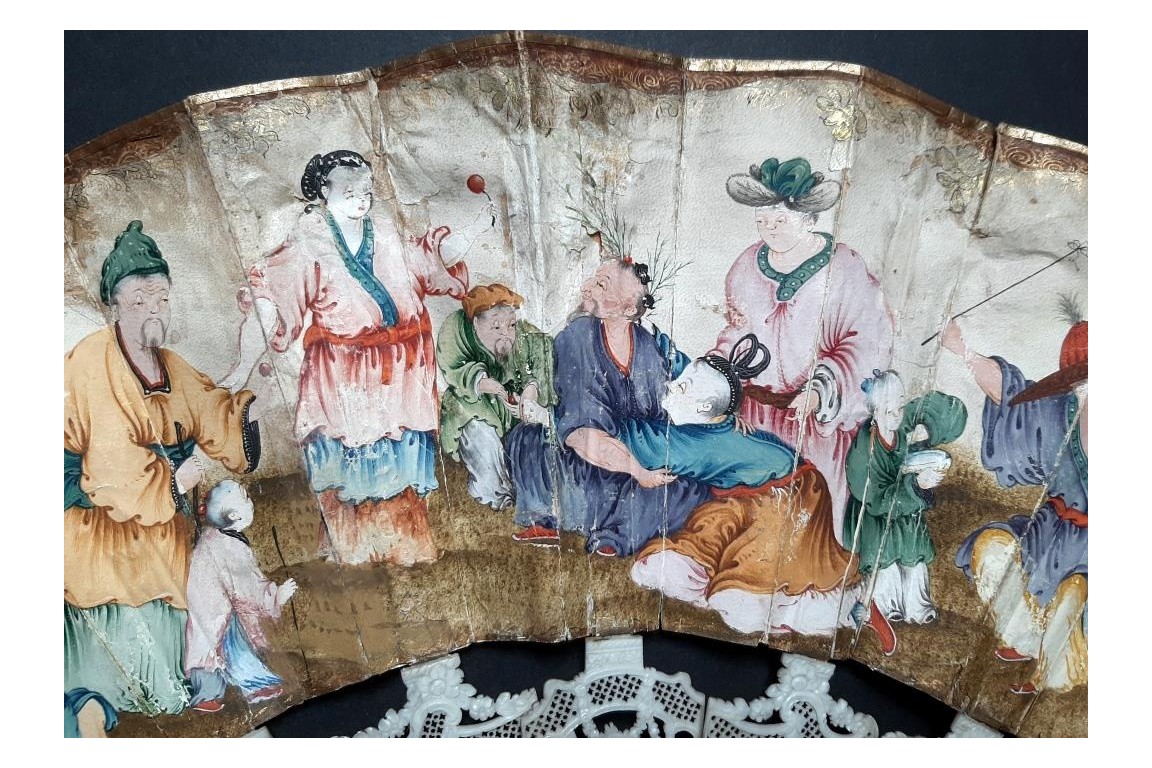 Chinoiserie et arts, éventail vers 1780