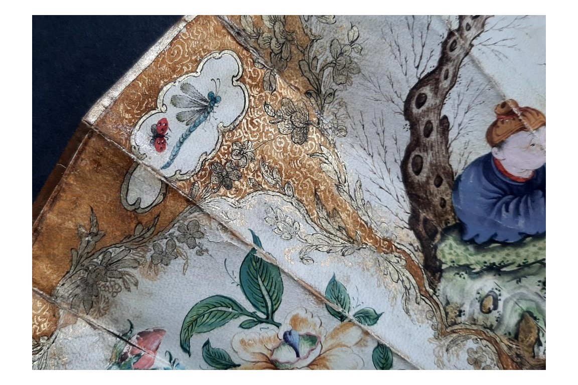 Chinoiserie et arts, éventail vers 1780