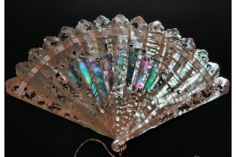 Pearly flowers, fan circa 1880-1900