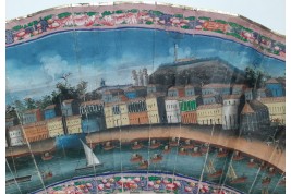 Trade in the port of Macau, Chinese fan circa 1850