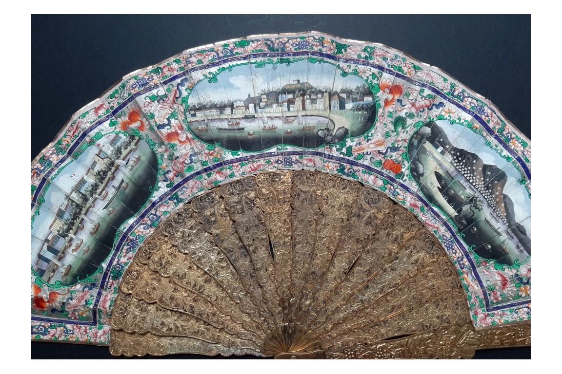 Hong, Chinese fan circa 1850