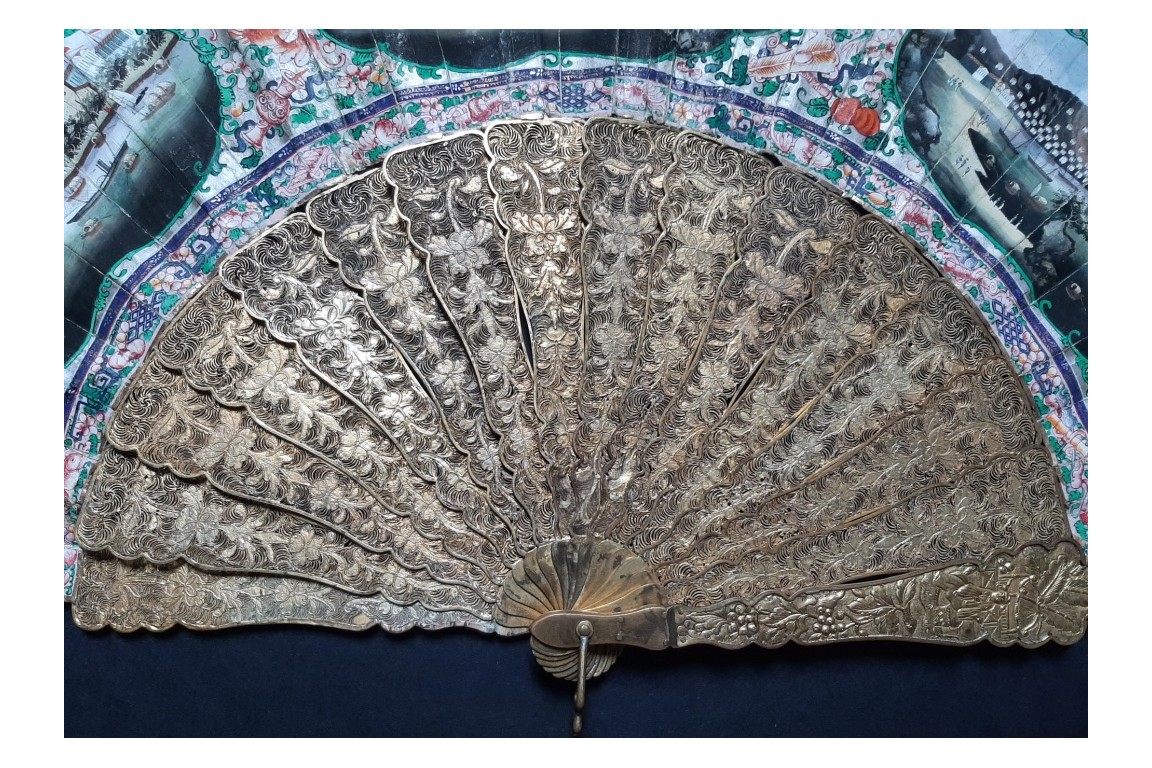 Hong, Chinese fan circa 1850