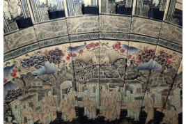 Grapes and squirrels, chinese fan, 19th century