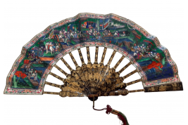 Chinese telescopic fan, 19th century