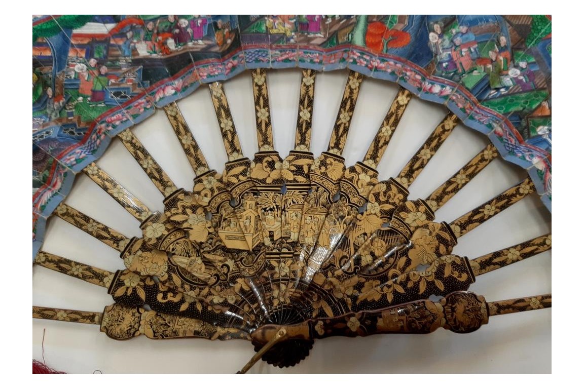 Chinese telescopic fan, 19th century