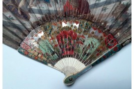 Salome's dance and Abigail's offerings, fan circa 1720-30