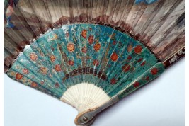 Salome's dance and Abigail's offerings, fan circa 1720-30