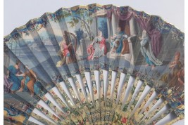 David playing the harp for Saul, fan circa 1740-60