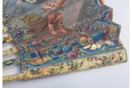 David playing the harp for Saul, fan circa 1740-60
