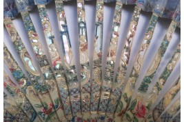David playing the harp for Saul, fan circa 1740-60