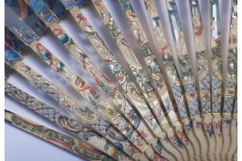 David playing the harp for Saul, fan circa 1740-60