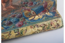 David playing the harp for Saul, fan circa 1740-60