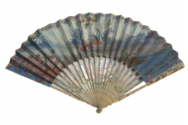 David playing the harp for Saul, fan circa 1740-60