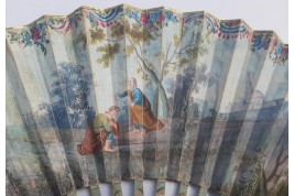 David playing the harp for Saul, fan circa 1740-60