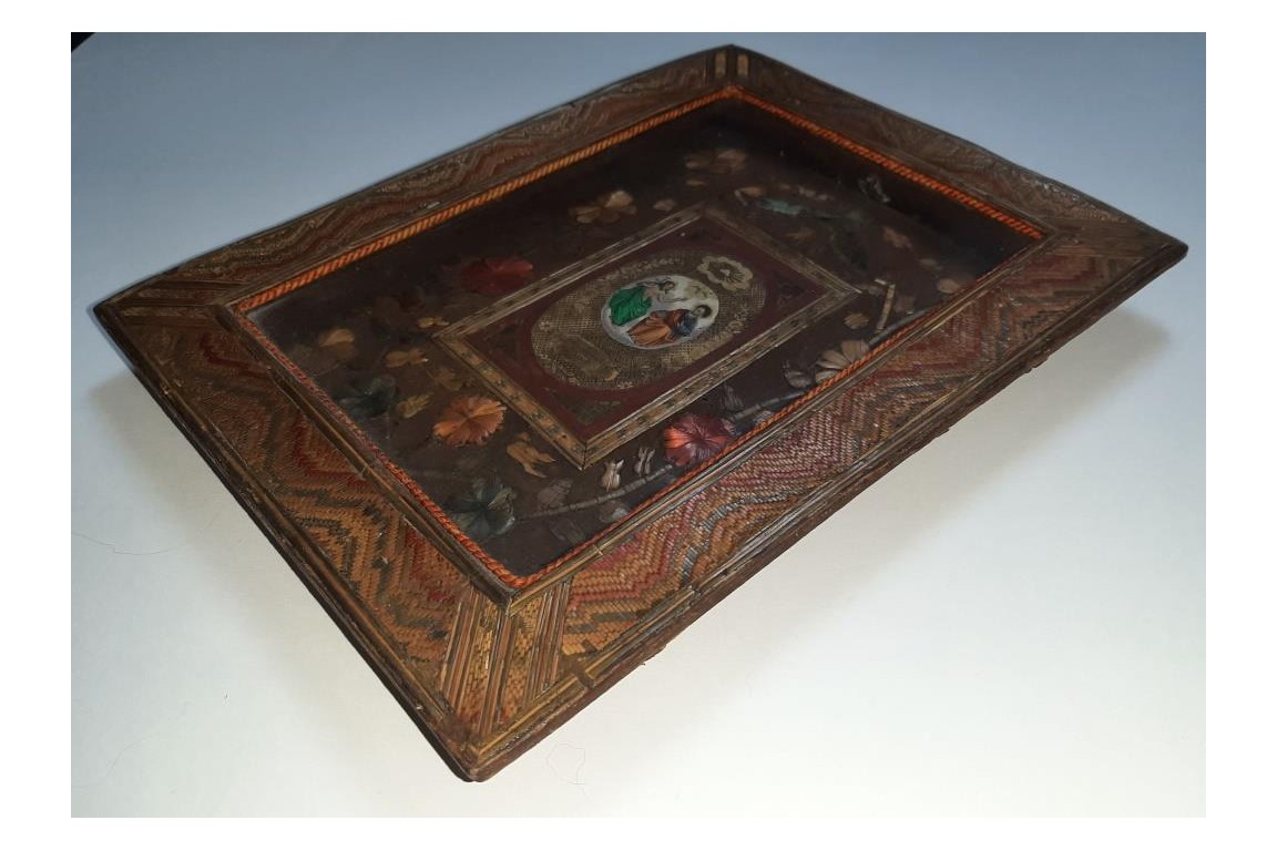 The Holy Trinity, papercutting and straw marquetry, late 18th century