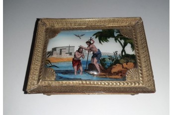 Baptism of Christ, dragées box circa 1825-40