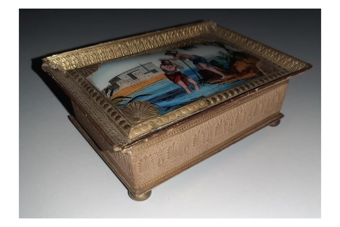 Baptism of Christ, dragées box circa 1825-40