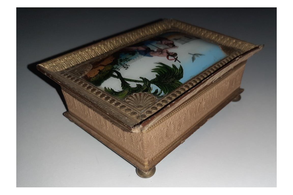 Baptism of Christ, dragées box circa 1825-40