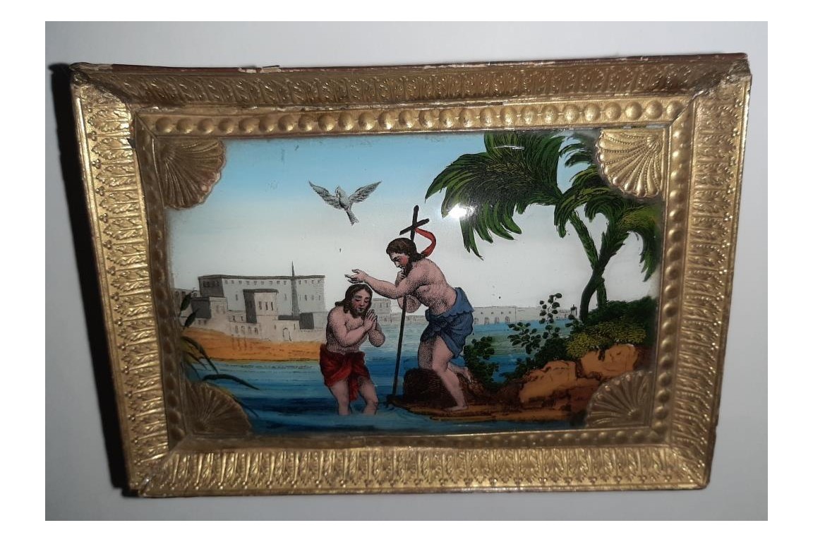 Baptism of Christ, dragées box circa 1825-40