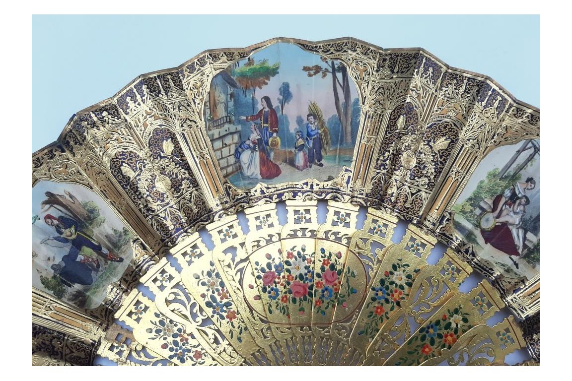 Divine protection, fan circa 1840-50