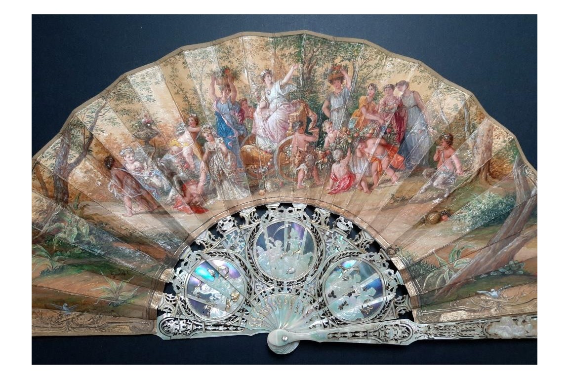 Triomphe de Cérès, éventail des frères Gimbel vers 1860-70