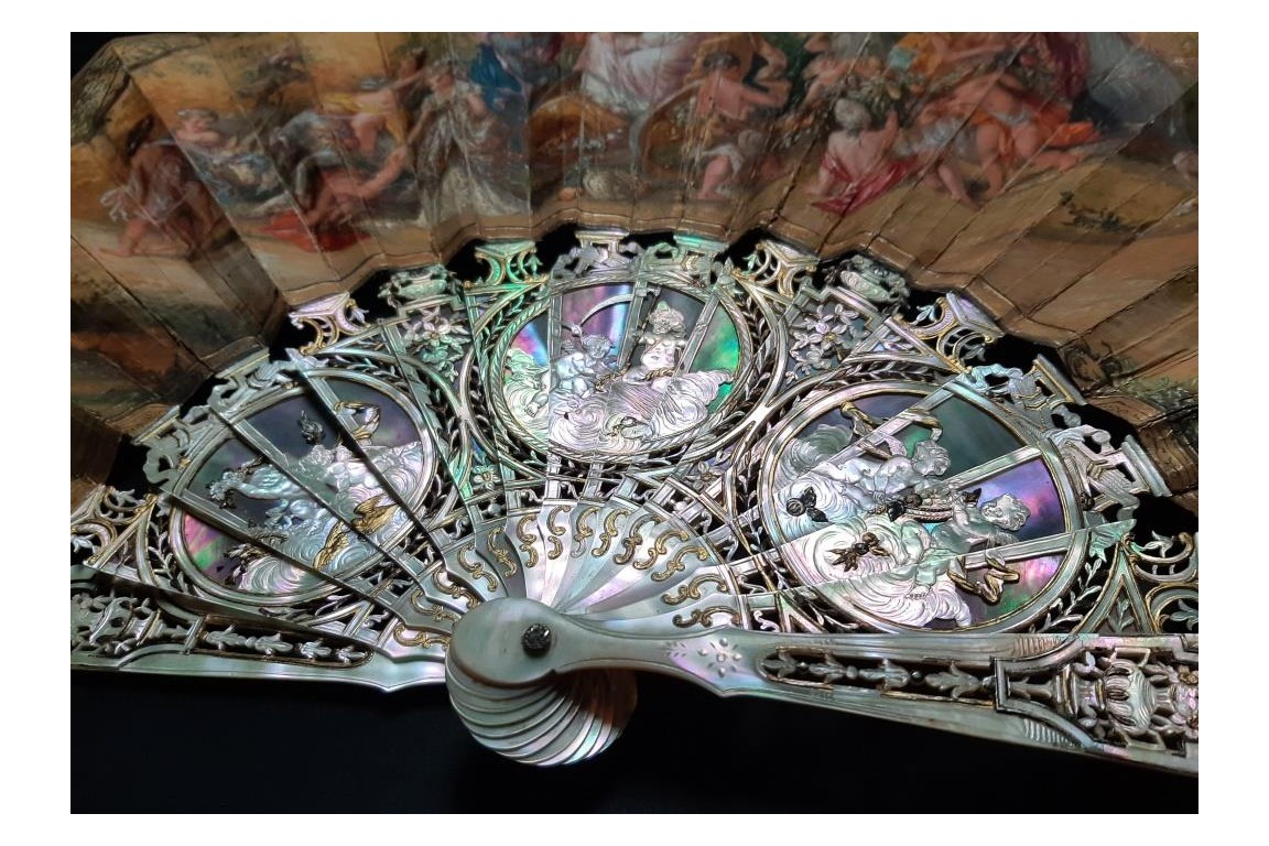 Triumph of Ceres, fan by the Gimbel brothers, circa 1860-70