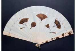 Mise en abyme d'éventails japonais, ogi vers 1880-90