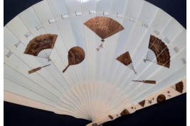 Mise en abyme d'éventails japonais, ogi vers 1880-90