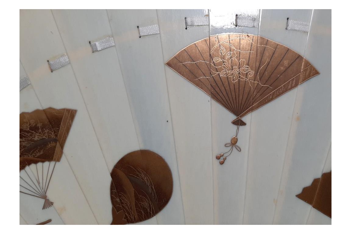 Mise en abyme d'éventails japonais, ogi vers 1880-90