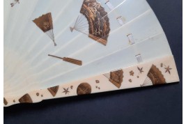 Mise en abyme d'éventails japonais, ogi vers 1880-90