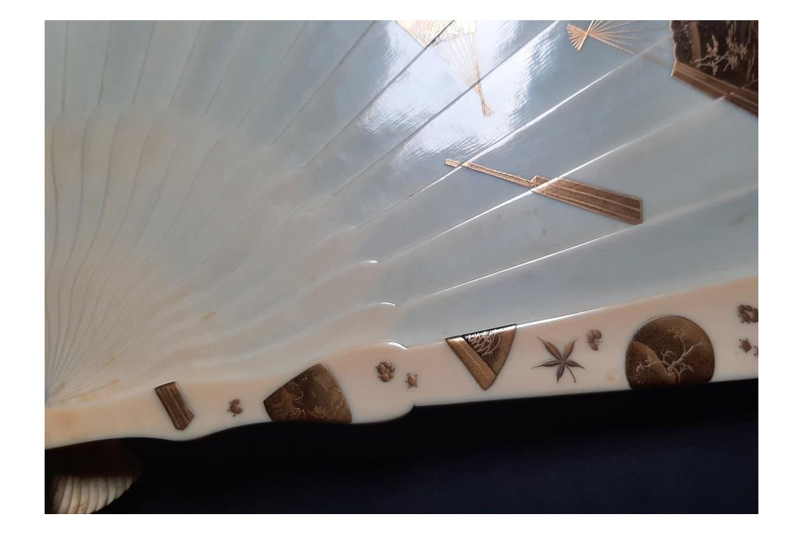 Mise en abyme d'éventails japonais, ogi vers 1880-90