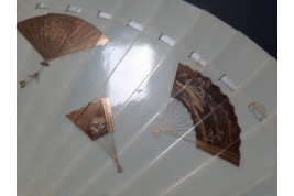 Mise en abyme d'éventails japonais, ogi vers 1880-90
