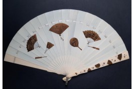 Mise en abyme d'éventails japonais, ogi vers 1880-90