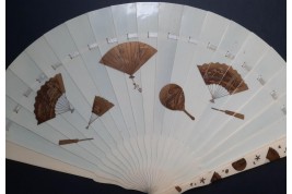 Mise en abyme d'éventails japonais, ogi vers 1880-90