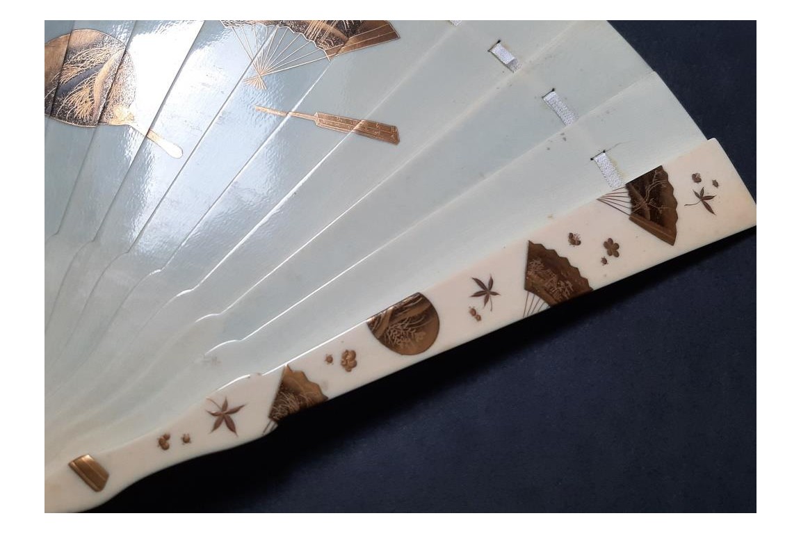 Mise en abyme d'éventails japonais, ogi vers 1880-90