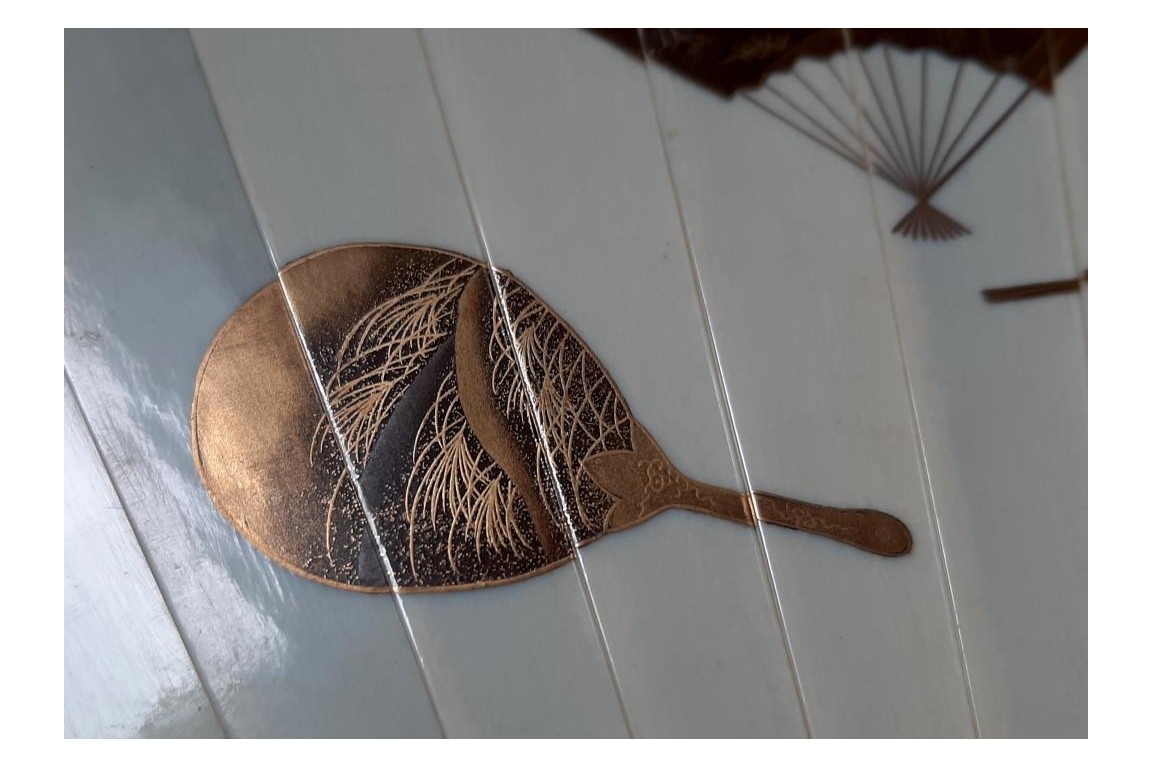 Mise en abyme d'éventails japonais, ogi vers 1880-90