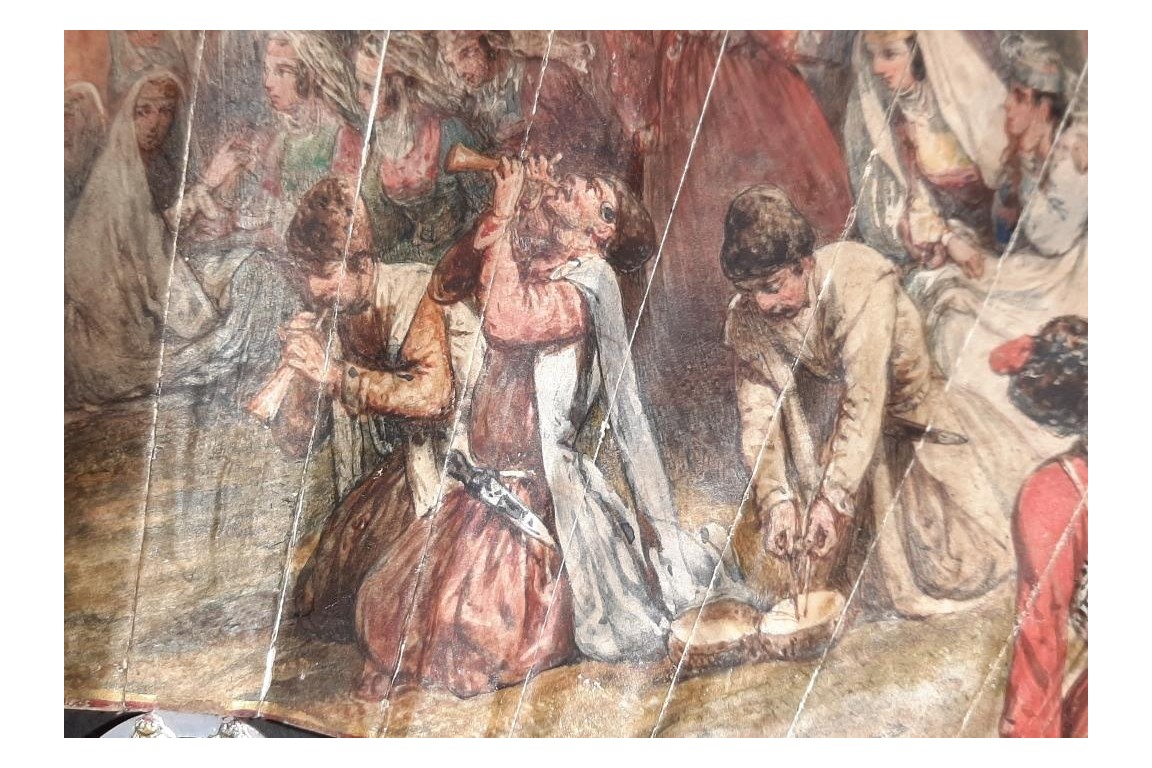 Le bal des Boyards, éventail de Blanchard vers 1860