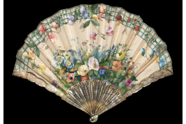 Blin's flowering trellis, fan by Blin and Duvelleroy circa 1905-1910